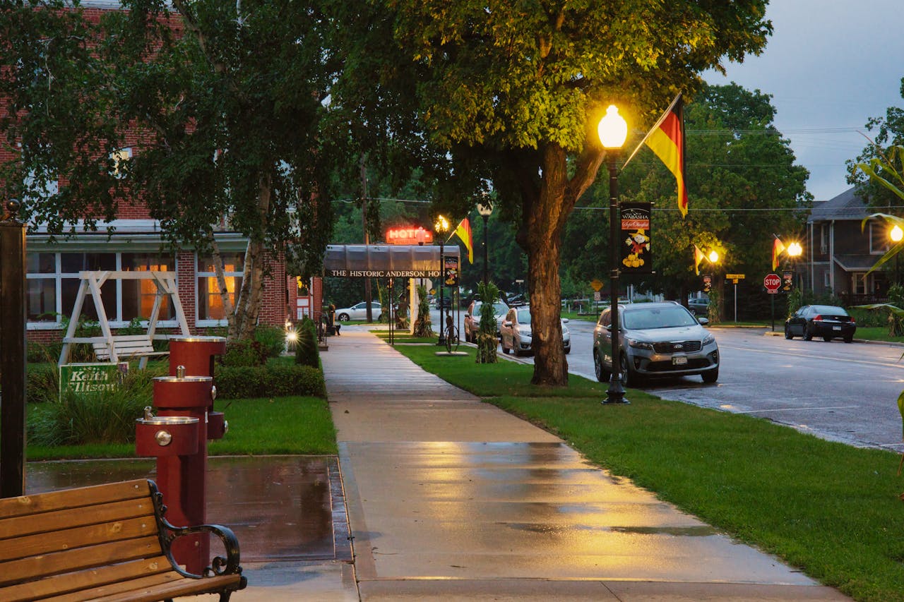 Representative clean walkway surface after rain
